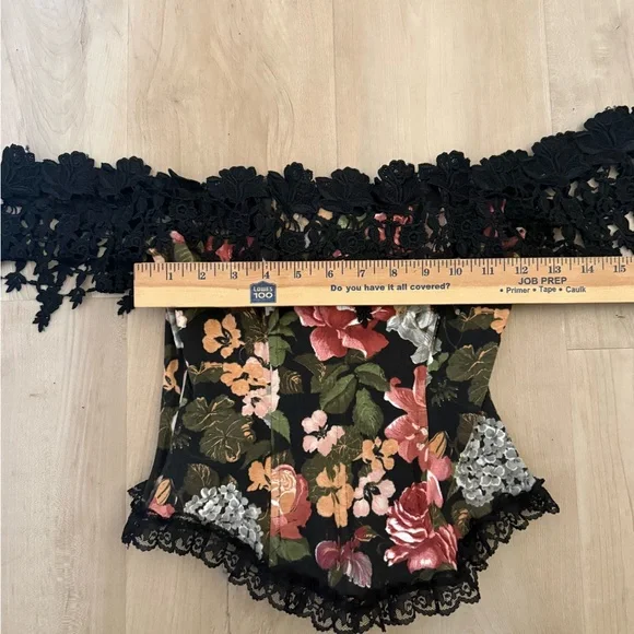Florencia Fiume VNTG 90's Floral and lace Corset Top - Picture 7 of 12